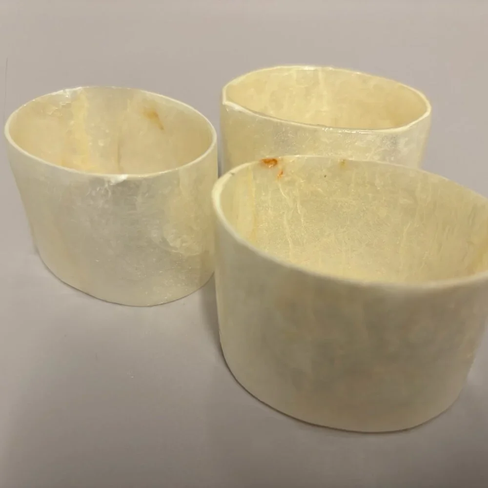 Elegant capiz napkin holders/12